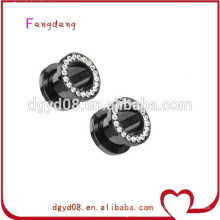 Stainless steel shaped ear plug tunnel body piercing jewelry